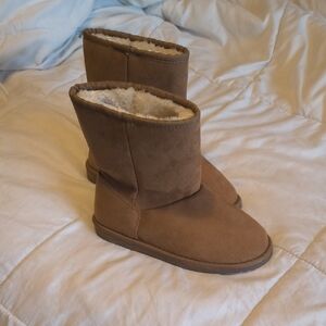 Northside Brown Faux-Suede Slip-On Boot